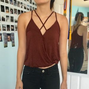 American Eagle Soft & Sexy - Maroon Tank Top